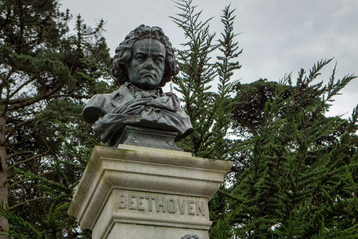 A bust of Beethoven is now outside the California Academy of Sciences in Golden Gate Park.