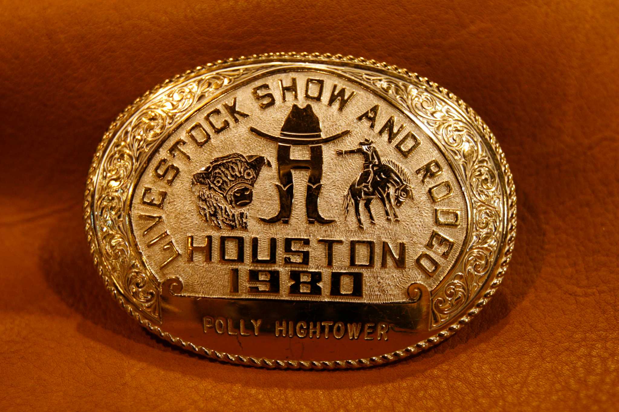 Vintage 1981 Houston Livestock Show and Rodeo Belt factory Buckle - Rare/HTF READ FLAWS