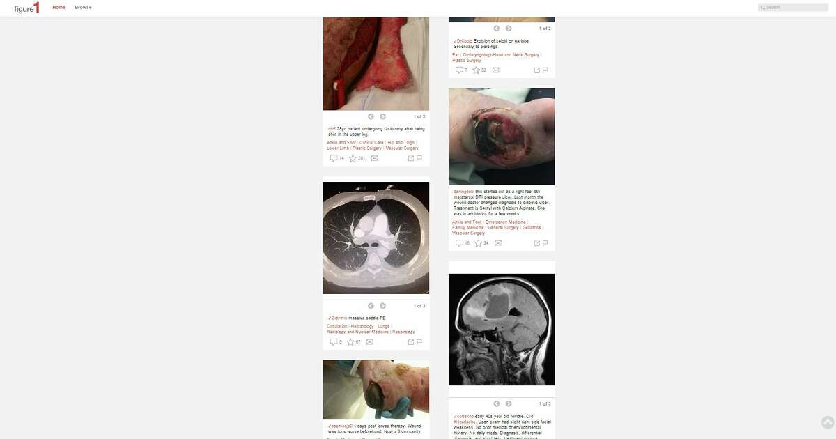 Figure 1 allows healthcare professionals to share photos of medical cases.