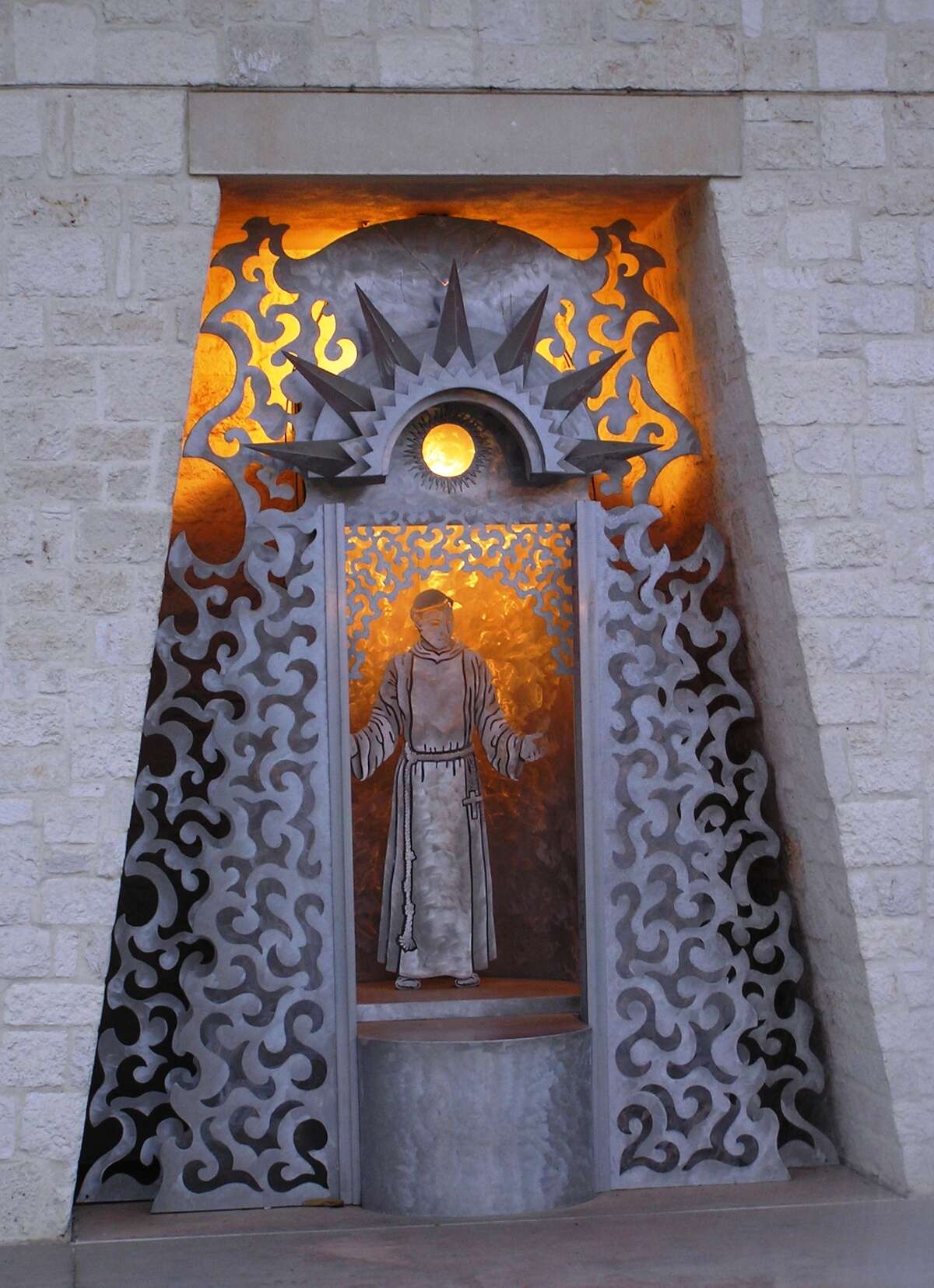 San Antonio artist Cakky Brawley paid homage to Saint Anthony of Padua, the city's namesake, in her grotto sculpture at the Henry B. Gonzalez Convention Center.