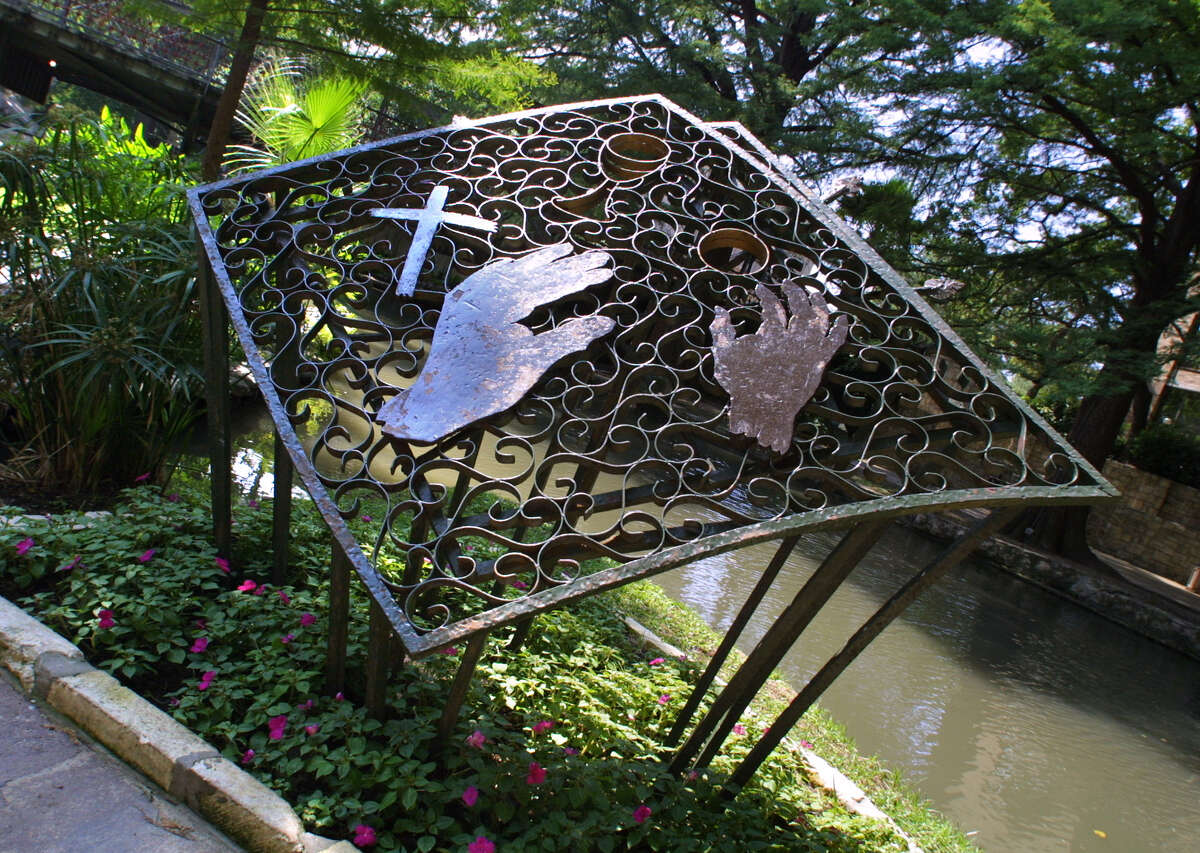 1. Yanaguana, “place of restful waters,” was the original name of the San Antonio River. It was renamed during a mass on Saint Anthony’s Day in 1691. Rolando Briseno’s iron sculpture, "Padre Damian Massanet's Table," commemorates the mass.
