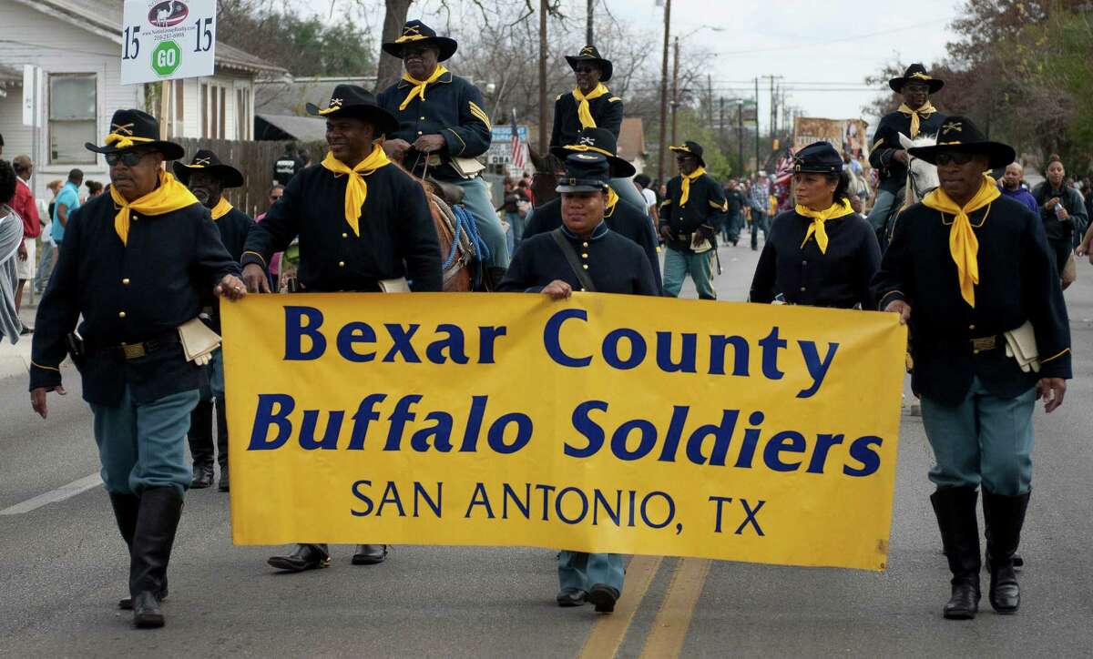 Members of the Bexar County Buffalo Soldiers were one of many groups to participate in San Antonio's Annual Martin Luther King Jr. Commemorative March in 2013.