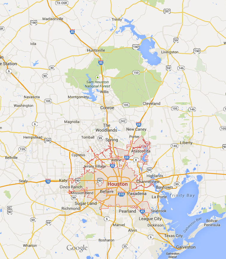 Water sources of major Texas cities