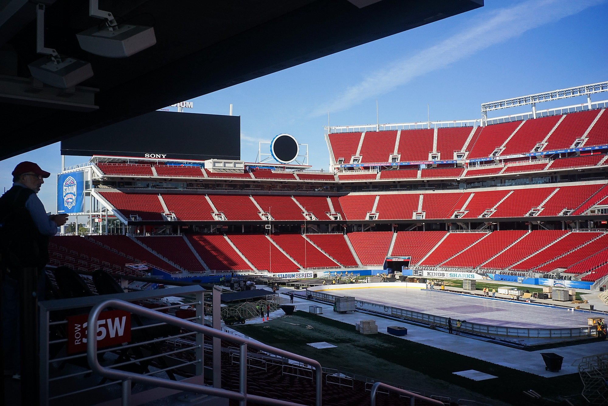 NHL Stadium Series set-up at Levi's Stadium