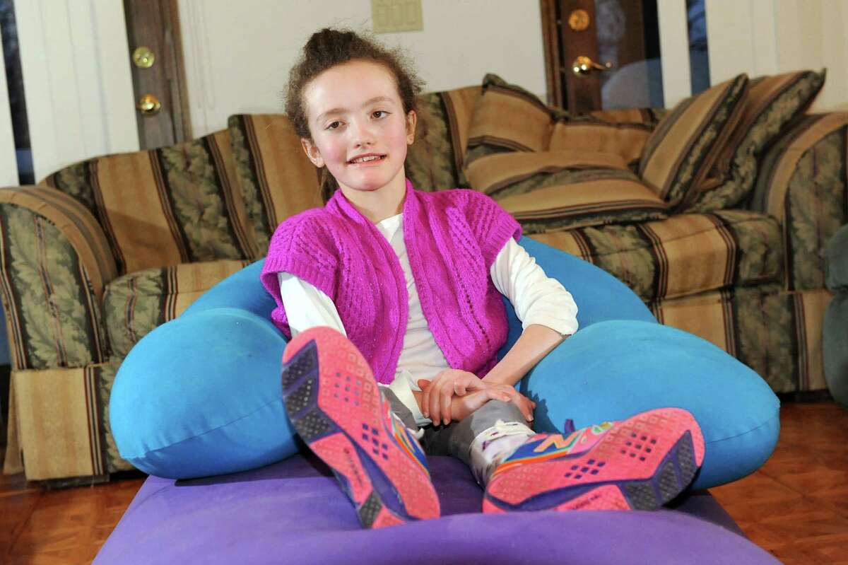 Hannah Sames, 10, at her home on Friday, Feb. 13, 2015, in Clifton Park, N.Y. (Cindy Schultz / Times Union)