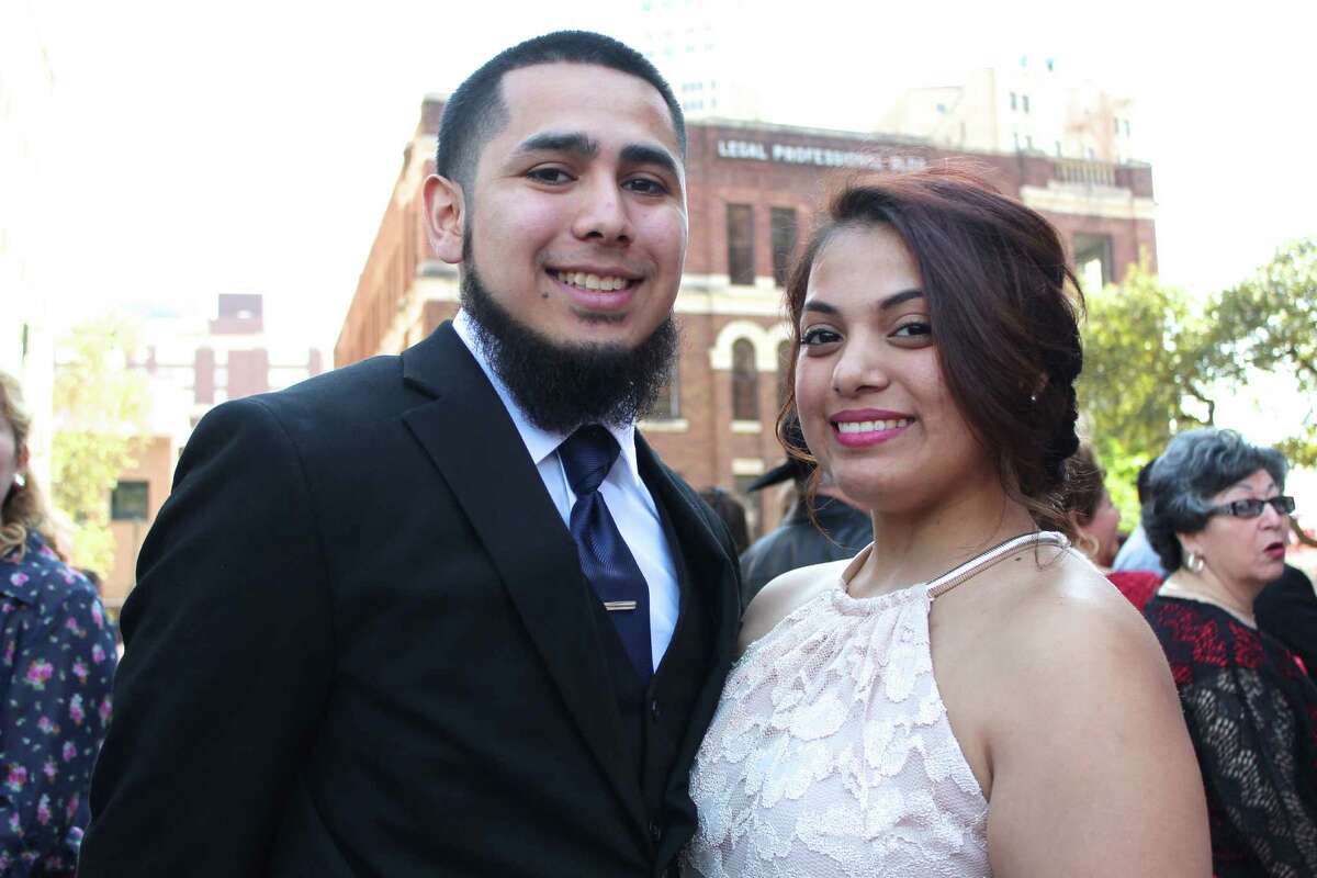 Love was in the air and on the steps of the Bexar County Courthouse on Valentine’s Day as many San Antonio couples tied the knot during an annual mass wedding ceremony.