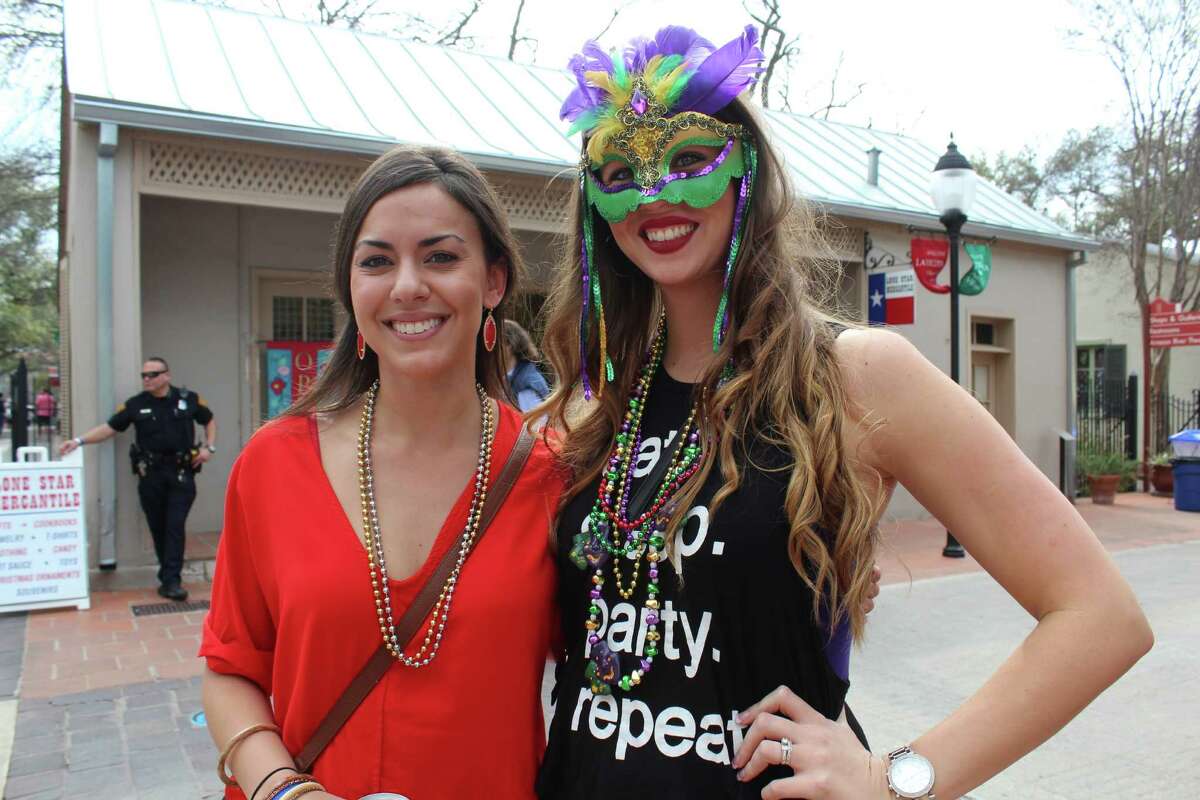 People celebrated Mardi Gras San Antonio style as decorated river barges floated along the River Walk for the annual Bud Light Mardi Gras River Parade and Festival.