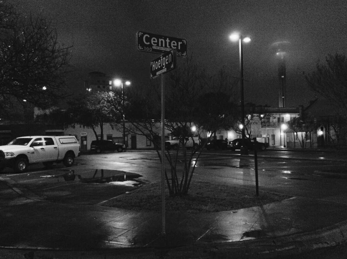 The intersection of Center Street and Hoefgen Avenue on the near East Side offers a moody illustration of how noir photography is all about lighting.