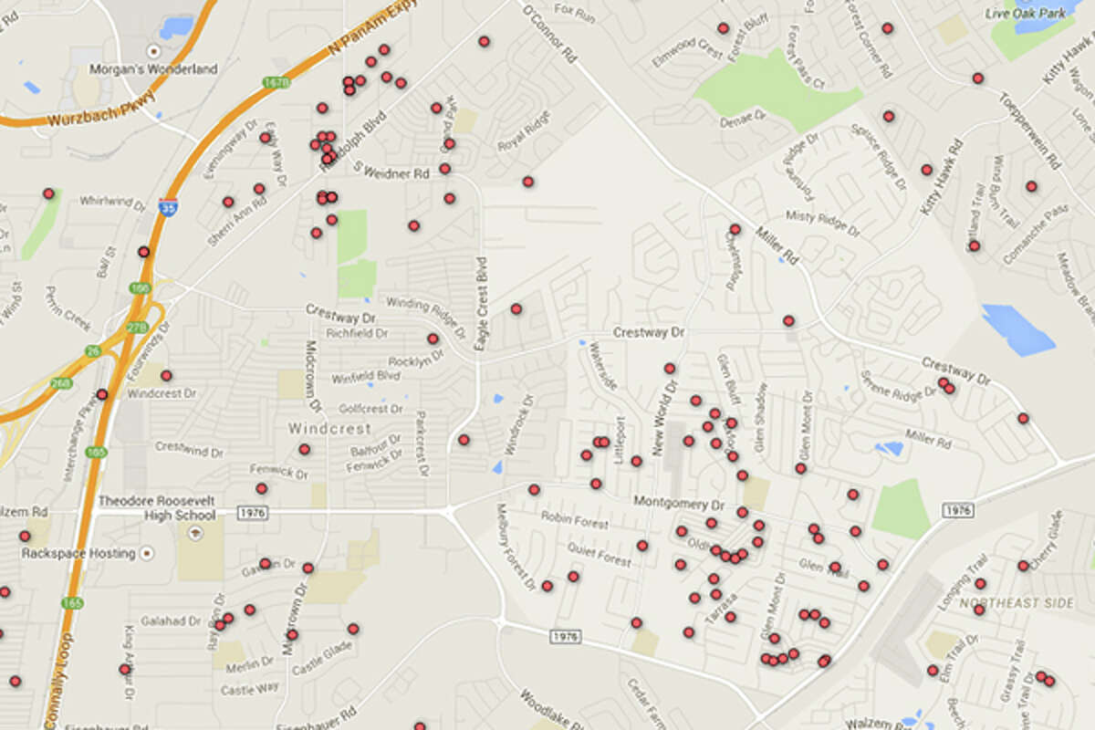 Registered Sex Offender Map Of San Antonio Area Zip Codes 6235