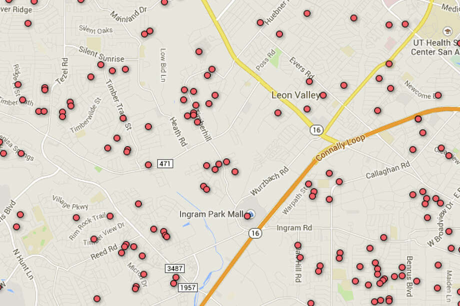 Registered Sex Offender Map Of San Antonio Area Zip Codes San Antonio 9590