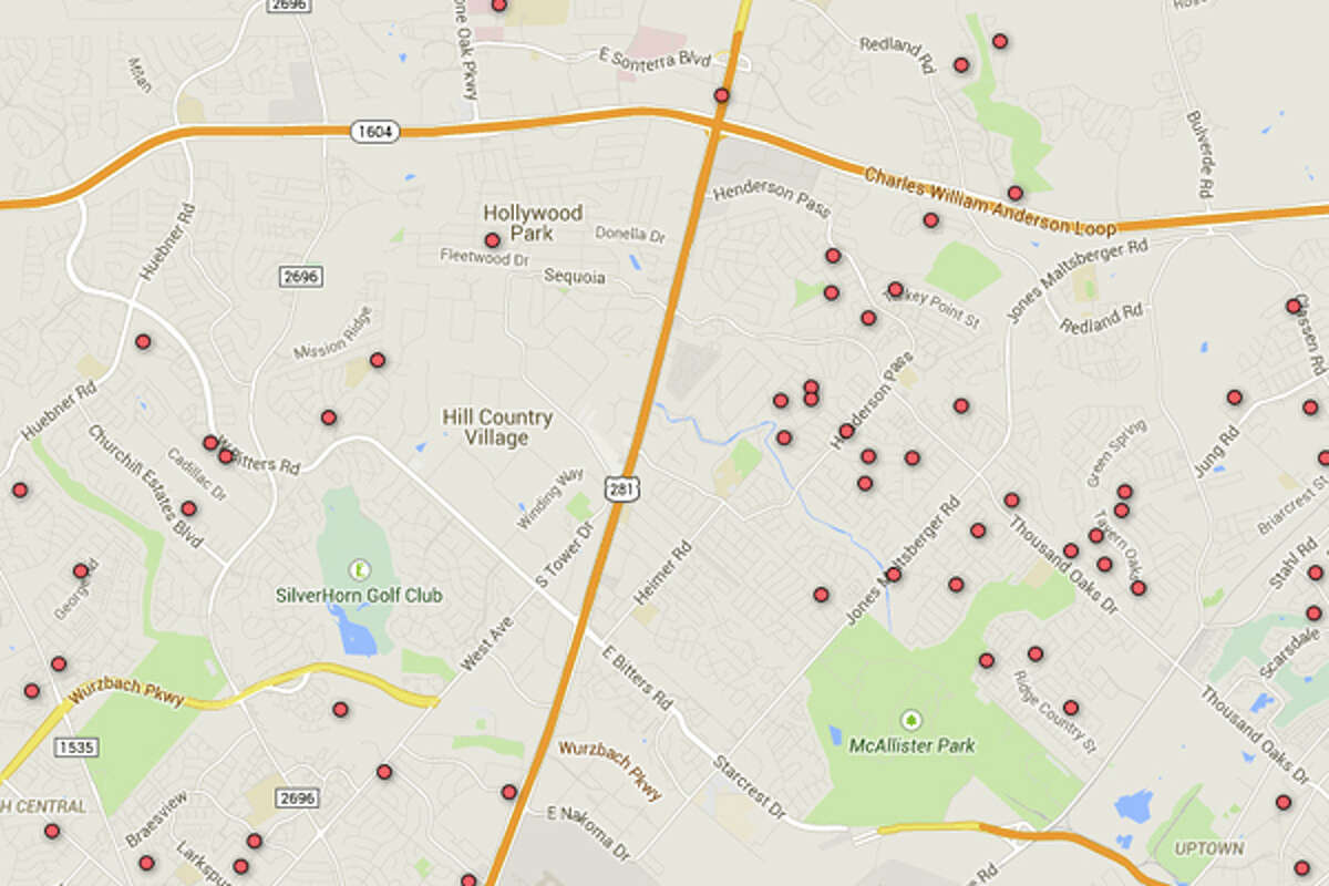 Registered Sex Offender Map Of San Antonio Area Zip Codes 1952