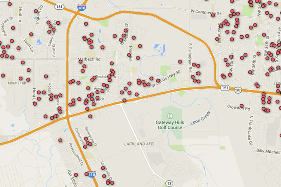 Registered Sex Offender Map Of San Antonio Area Zip Codes San Antonio Express News 0148