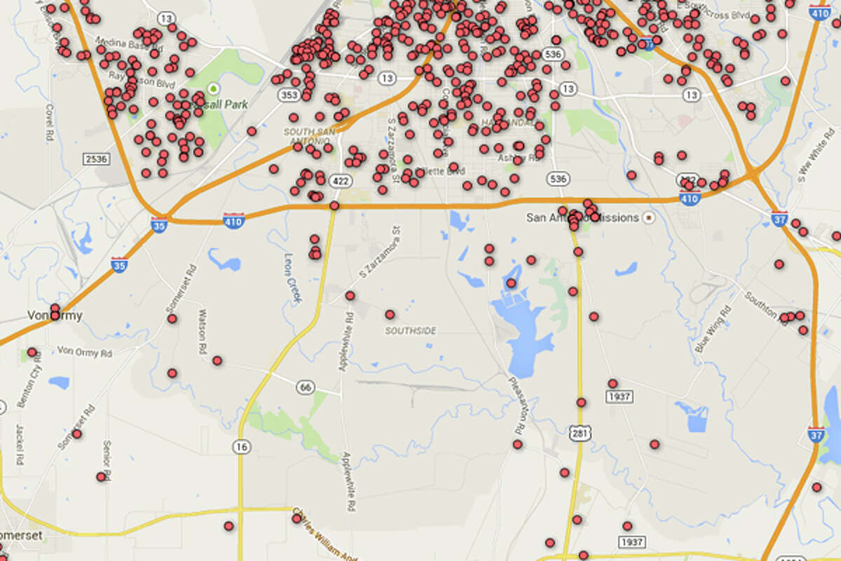 Registered Sex Offender Map Of San Antonio Area Zip Codes 2616