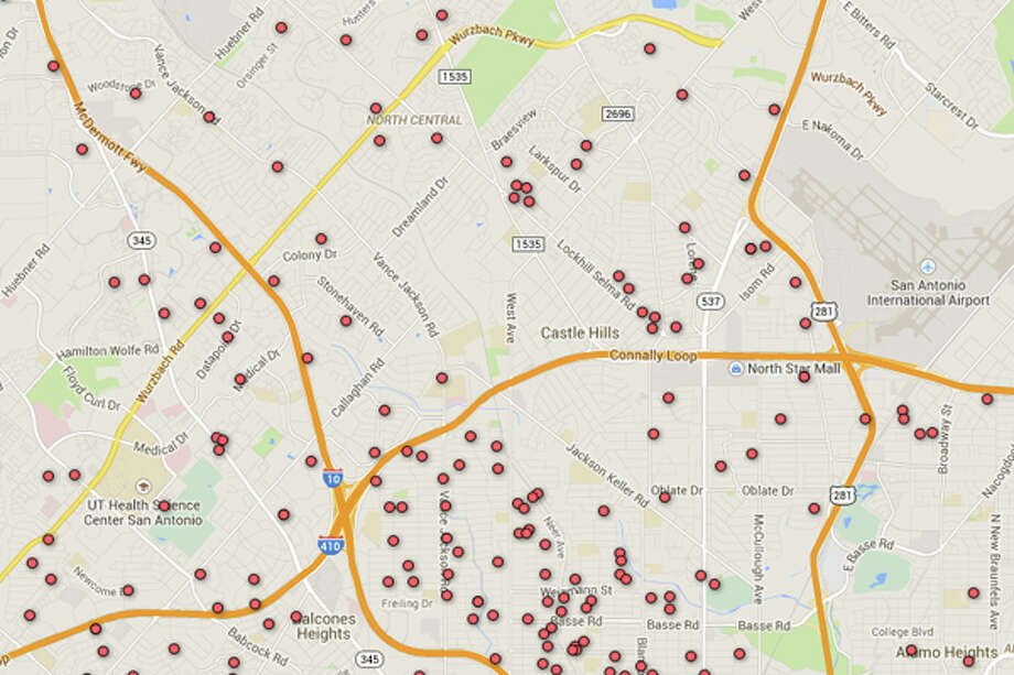 Registered Sex Offender Map Of San Antonio Area Zip Codes San Antonio Express News 3465