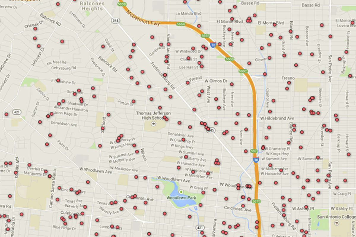 Registered Sex Offender Map Of San Antonio Area Zip Codes