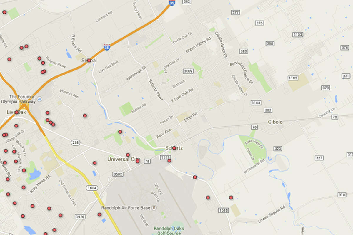 Registered Sex Offender Map Of San Antonio Area Zip Codes 5260