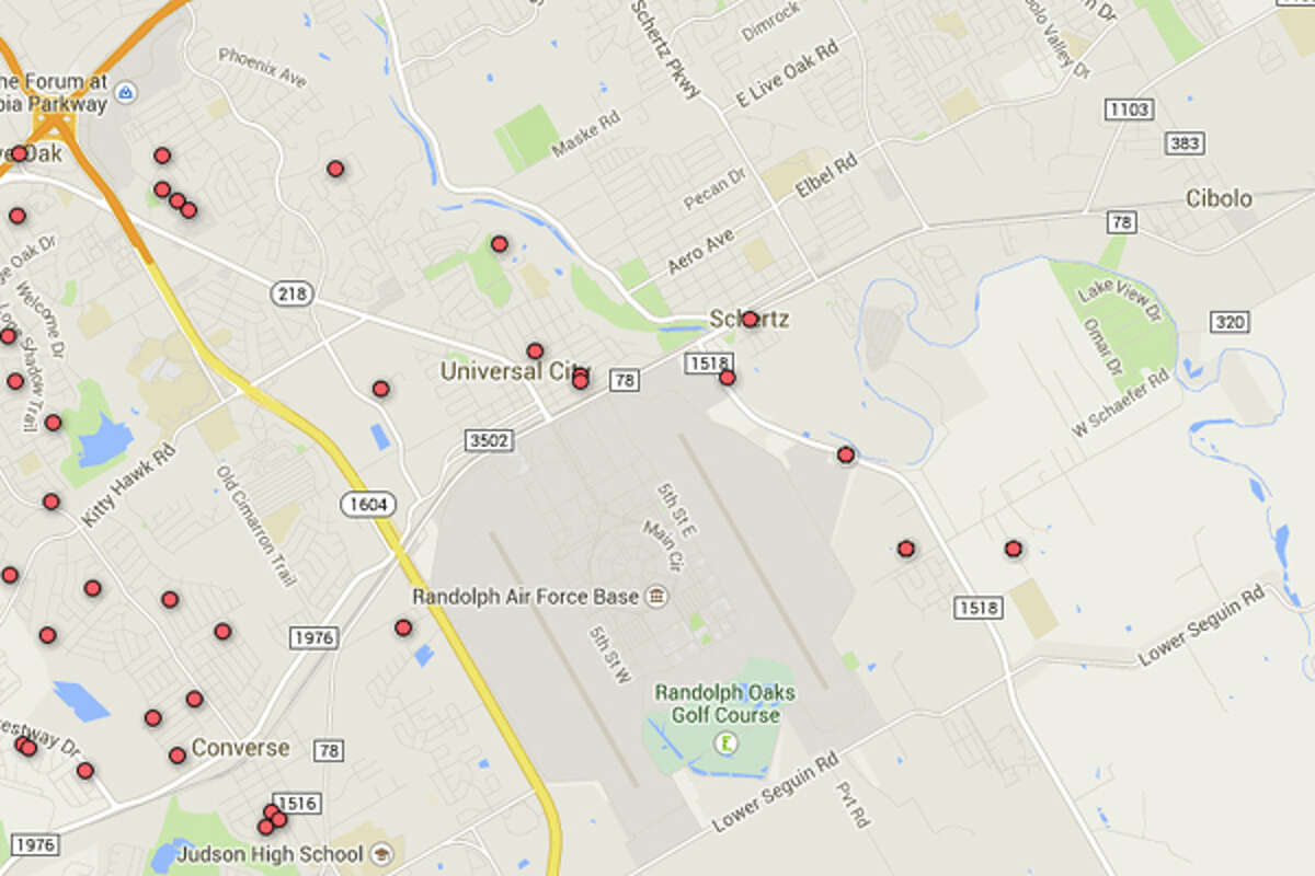 Registered Sex Offender Map Of San Antonio Area Zip Codes 6753