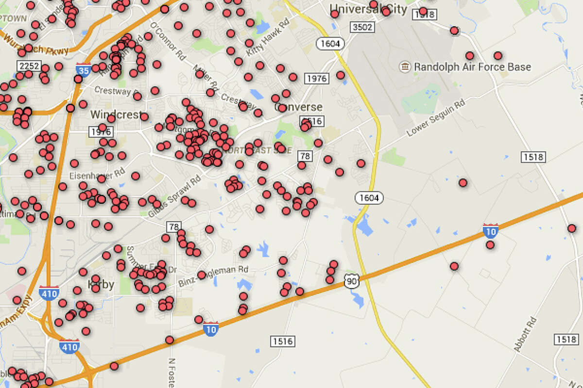 Registered Sex Offender Map Of San Antonio Area Zip Codes 3063