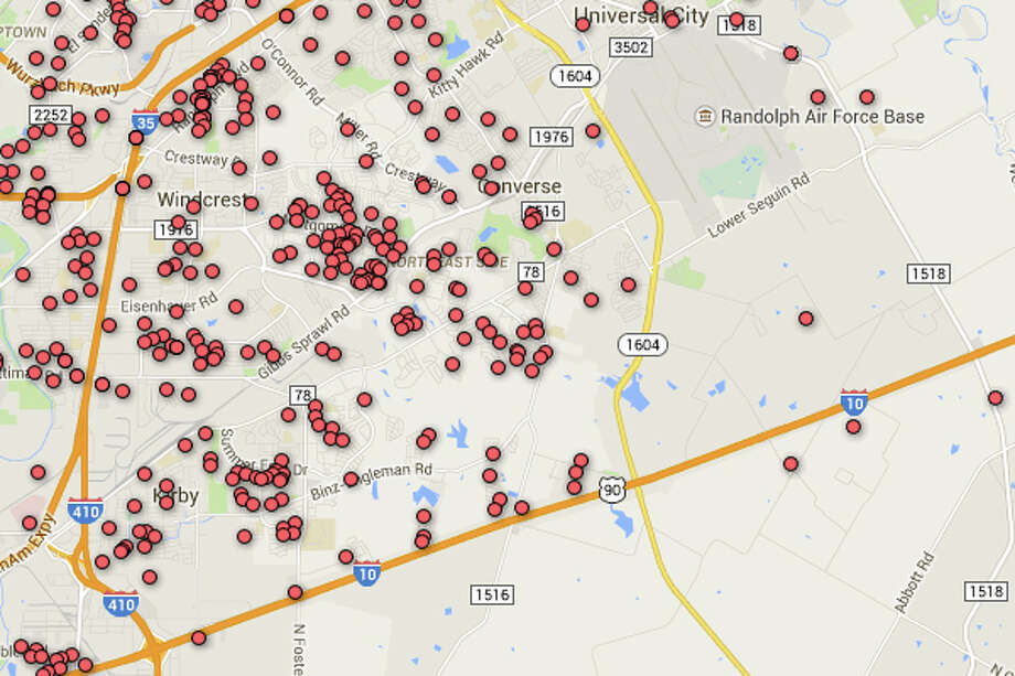 Registered Sex Offender Map Of San Antonio Area Zip Codes