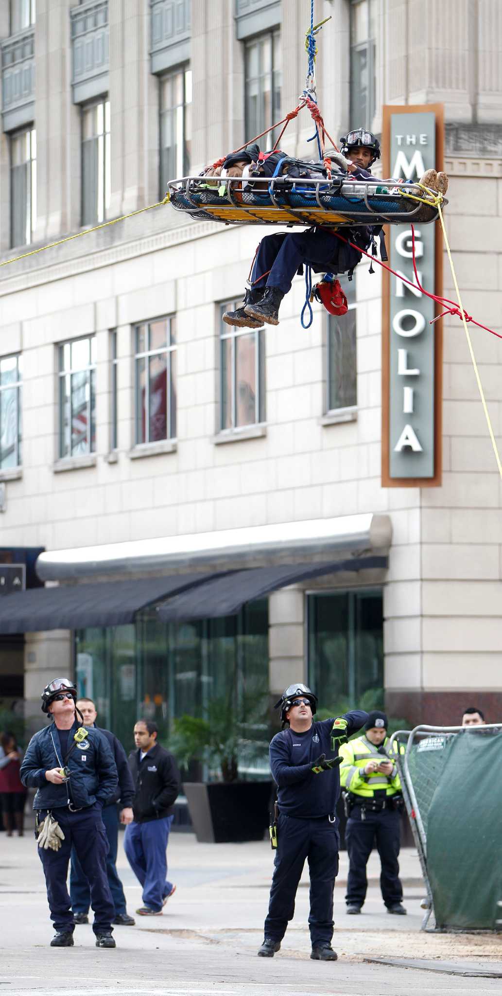 Hfd Rescues Construction Worker Downtown