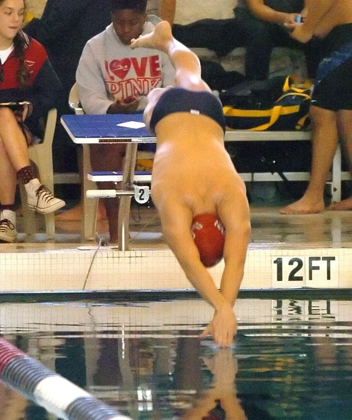 Lamar's John Nielsen is a key part of the Texans' 200-yard medley and 200 freestyle relays.