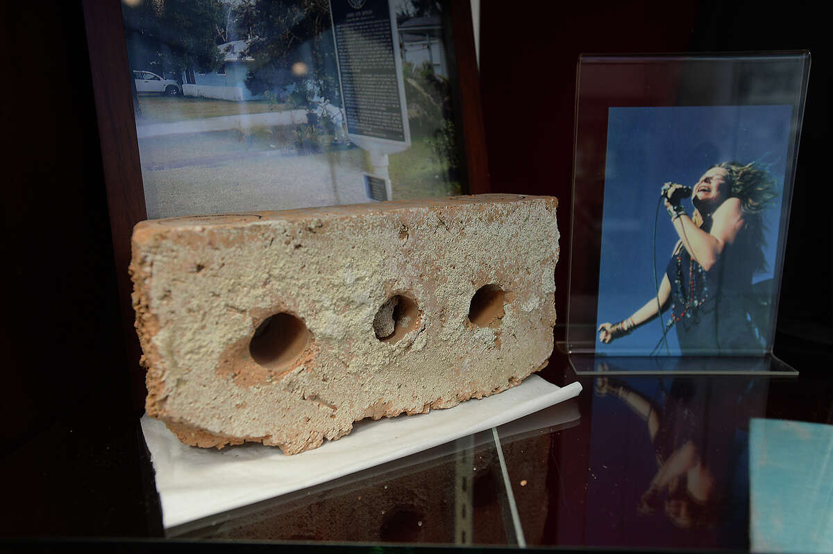 Bricks salvaged from Janis Joplin's childhood home at 4048 Procter Street in Port Arthur are available at the Museum of the Gulf Coast for $35.00. One of the authentic bricks was recently featured in a sale on the reality television series Pawn Stars. Photo taken Wednesday, February 18, 2015 Kim Brent/The Enterprise