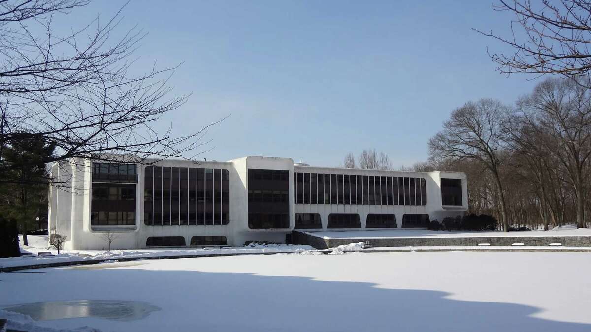 The current headquarters of Frontier Communications at 3 High Ridge Park in Stamford, Conn.