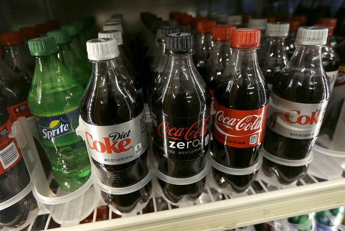 A shelf of soft drinks are shown in a refrigerator at K & D Market in San Francisco, Wednesday, Oct. 1, 2014. A tax on sodas and other sugar-laden drinks that voters and courts in other parts of the country have rejected is on the November ballots in San Francisco and Berkeley, two cities that have been open to such social-engineering initiatives in the past. (AP Photo/Jeff Chiu)