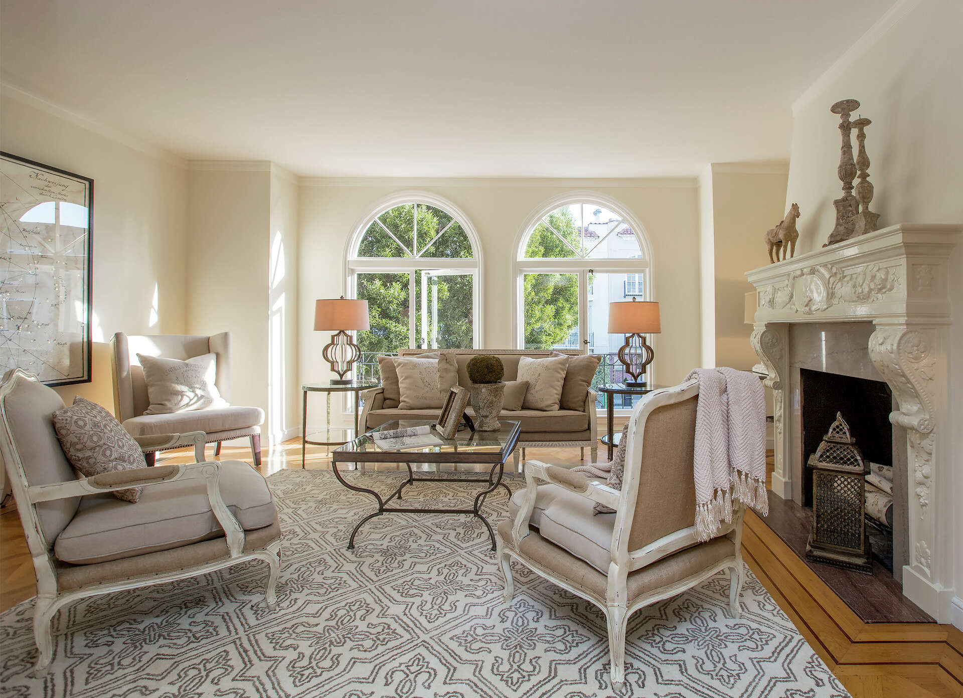 Curated visual reference: Fine Art Home Staging Reference: Stager Draws Inspiration For Two Level Flat From Nearby Palace