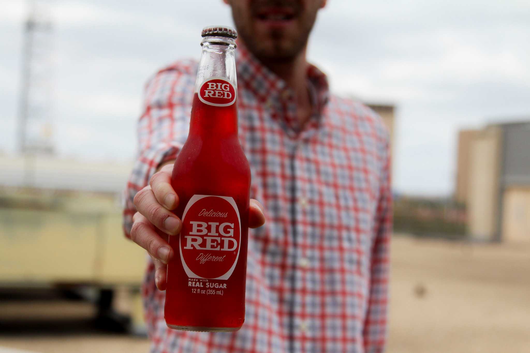 Big Red Soda Glass Bottle