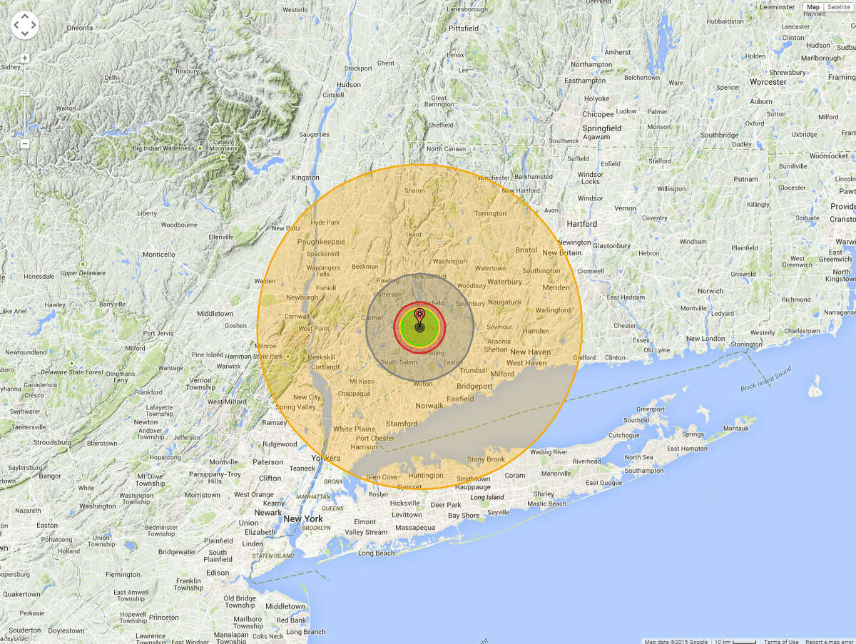 What a nuclear bomb falling on Houston and other cities would look like