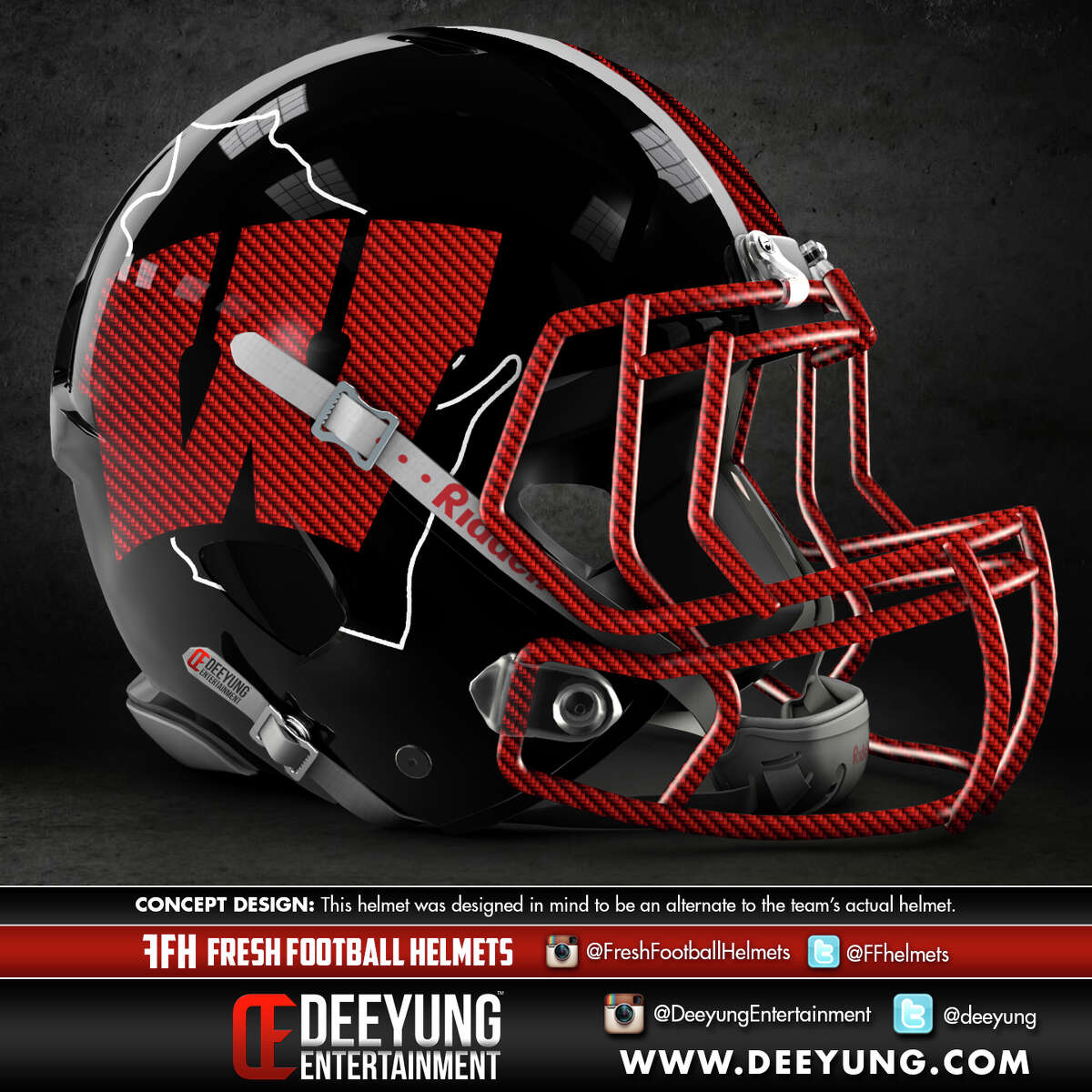 Artist creates concept helmets for NCAA football teams