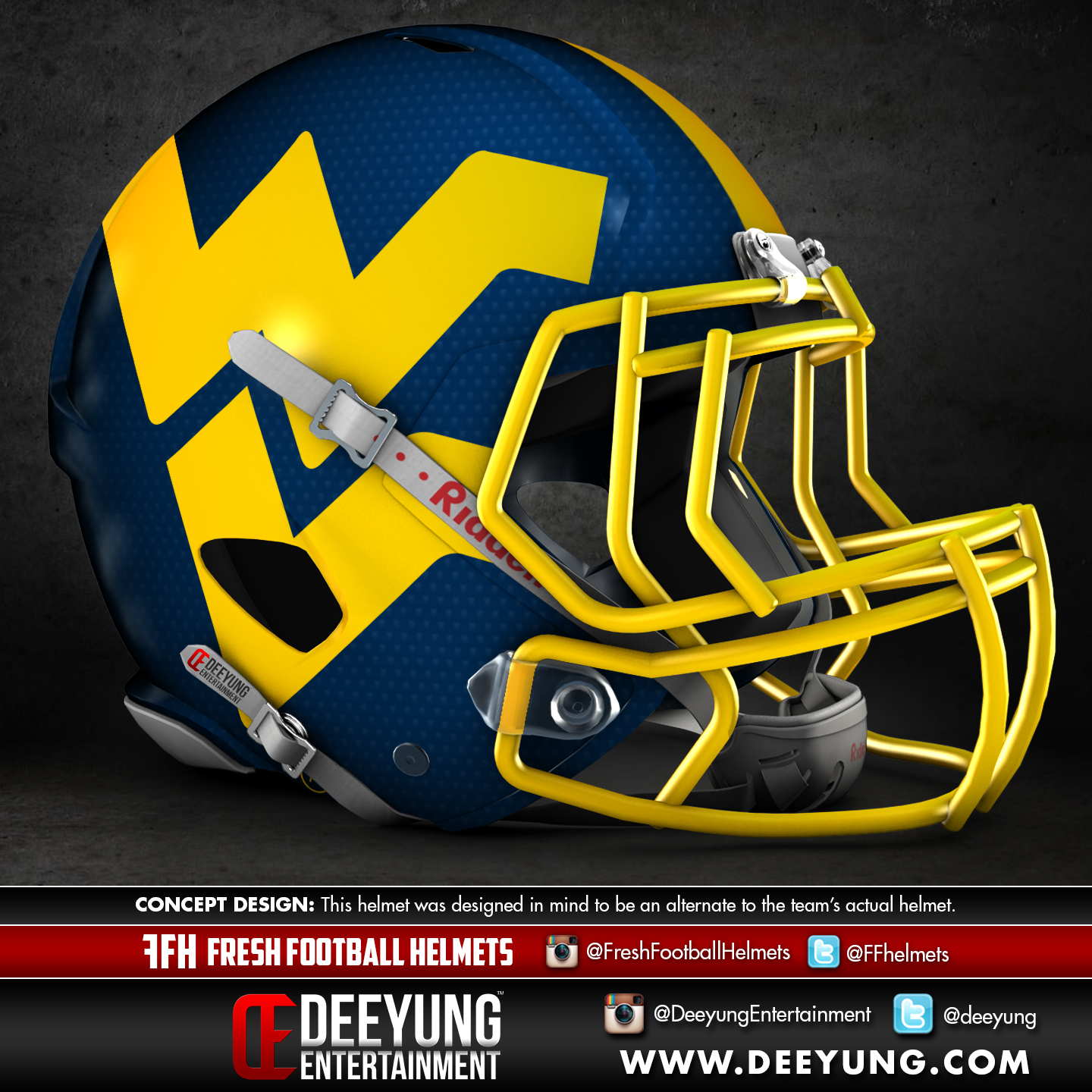 Custom NCAA concept football helmets show what your favorite