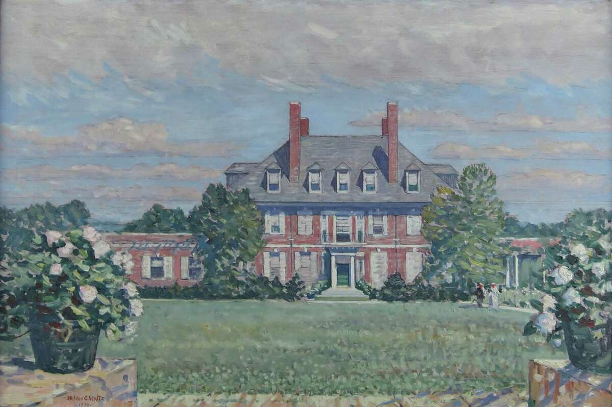 Nelson C. White"s Westomere, 1933, an oil on canvas, depicts the gardens at this former New London estate. The painting is included in "Lost Gardens of New England" at the Lyman Allyn Art Museum.