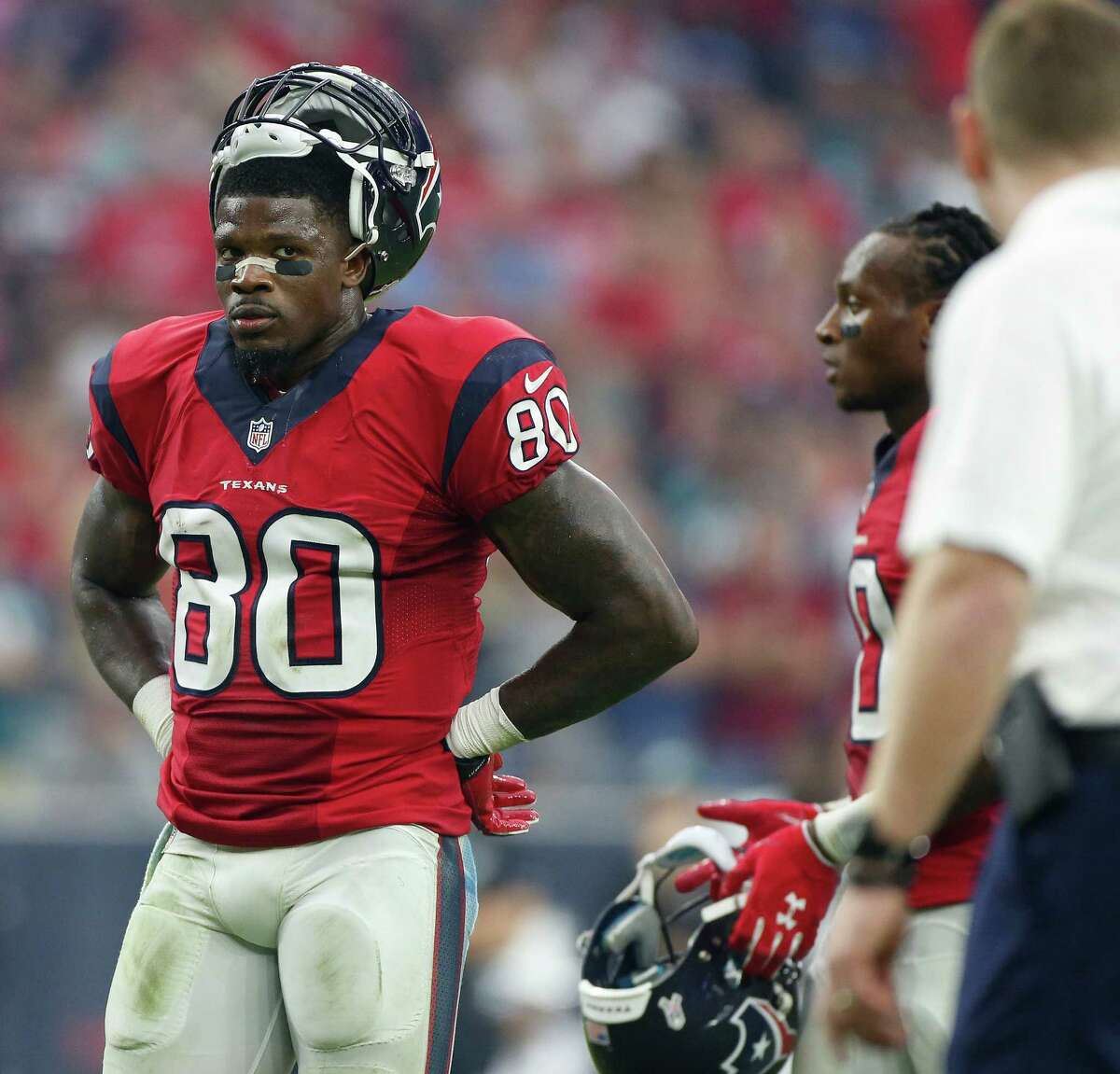Andre Johnson leaves the field in December after playing in the 169th and, as it turned out, final game of a Texans career that saw him make seven Pro Bowls.