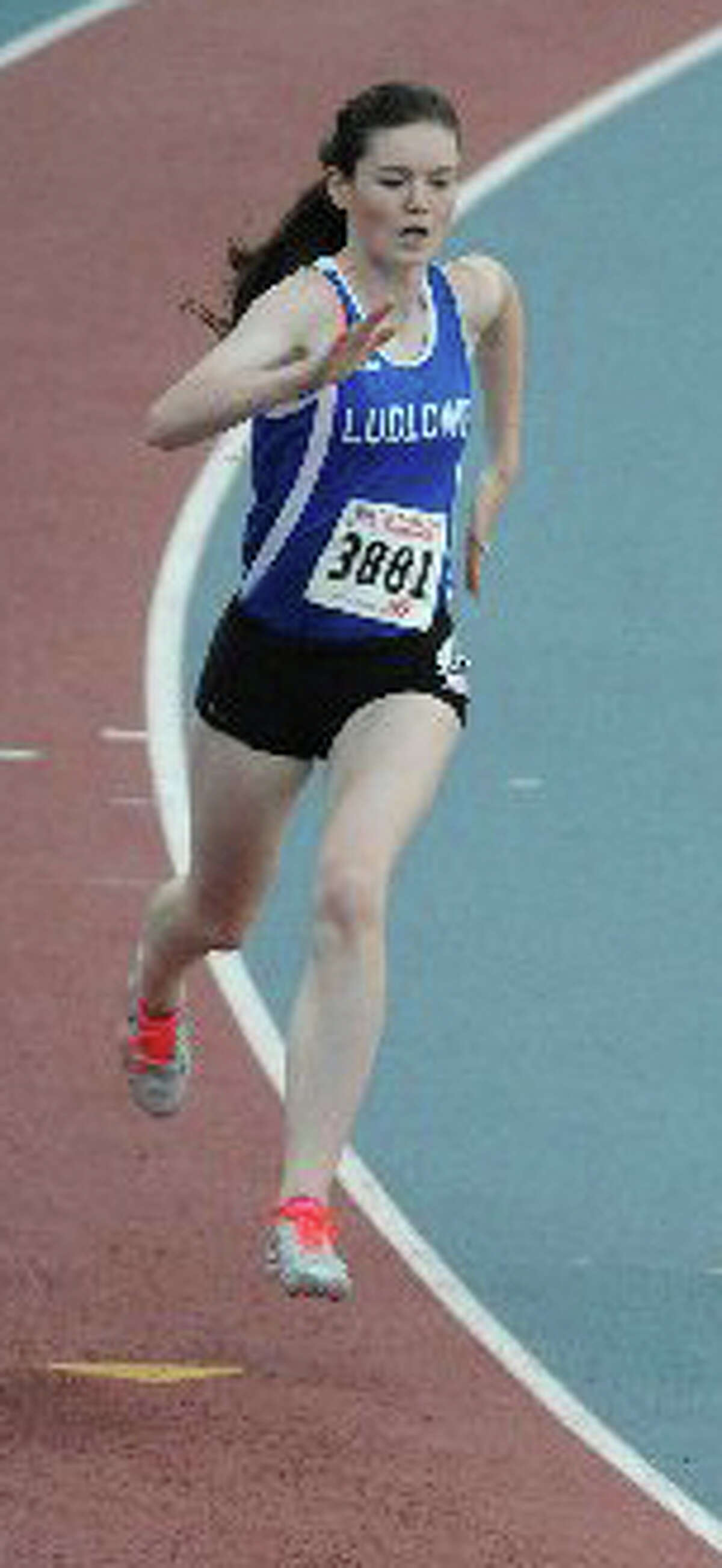 Ludlowe's Emma Koether won the 300-meter run in the Class LL Championships, finishing with a time of 41.27 seconds and placed third in the State Open, timing in at 41.35 seconds.