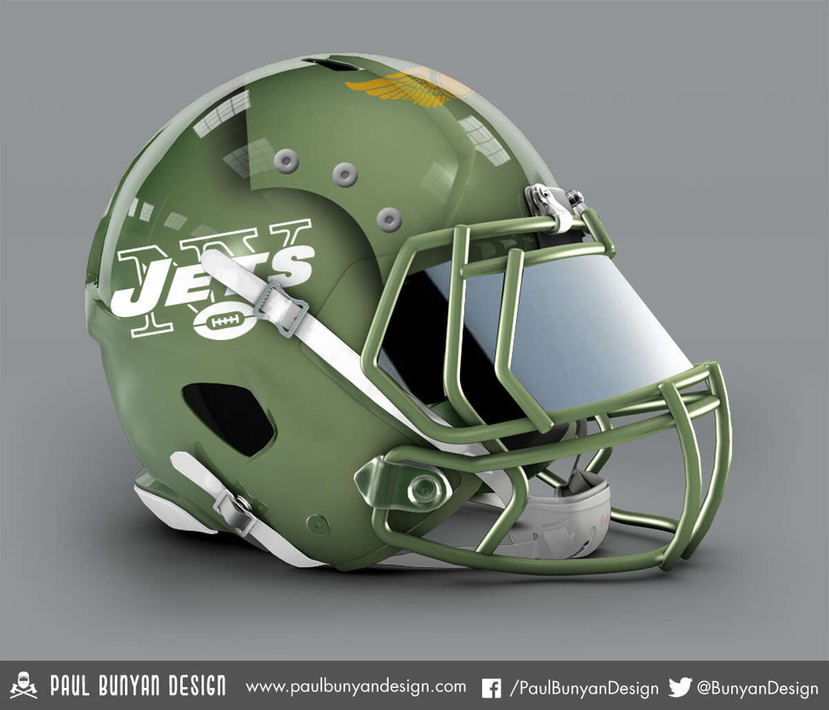 New York Jets concept helmet by Paul Bunyan Design