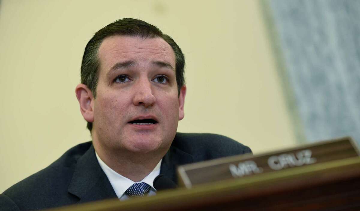 Senate subcommittee on Science, Space, and Competitiveness Chairman Sen. Ted Cruz, R-Texas, speaks on Capitol Hill in Washington, Tuesday, Feb. 24, 2015, during the subcommittee's hearing on human exploration goals and commercial space competitiveness. (AP Photo/Susan Walsh)