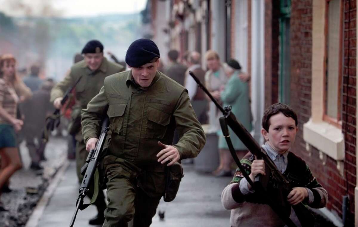 A young British soldier (Jack O’Connell) is trapped behind enemy lines in 1970s Belfast in “ ’71.”