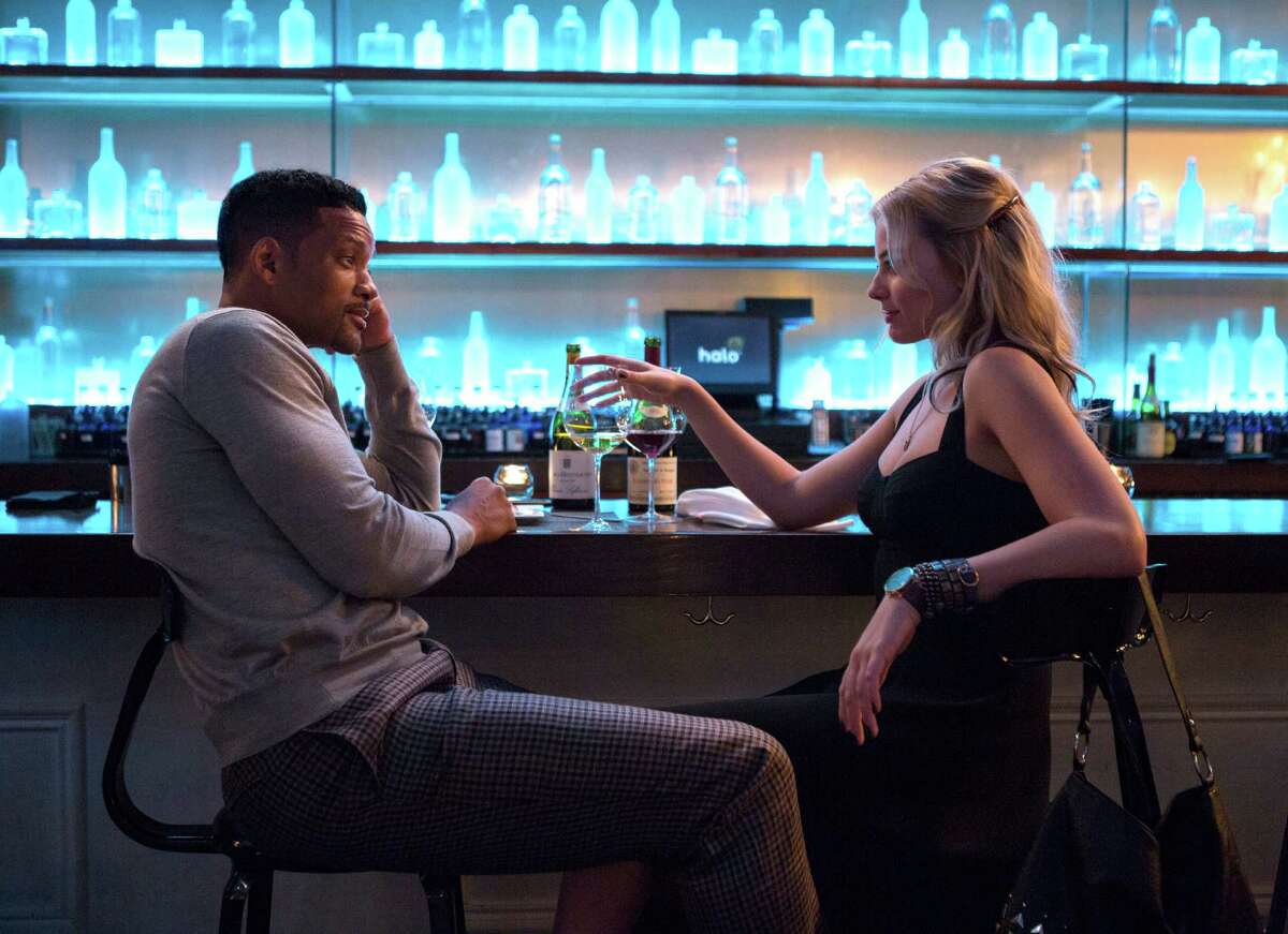 Will Smith plays Nicky and Margot Robbie is Jess in “Focus.”