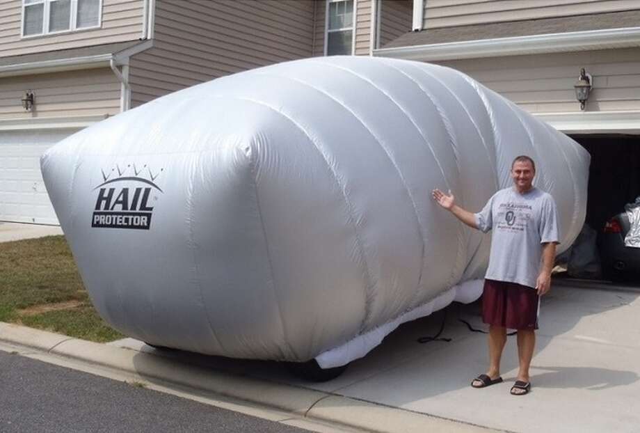 Texas man says his ‘bouncy castle’ hailstorm protector can shield