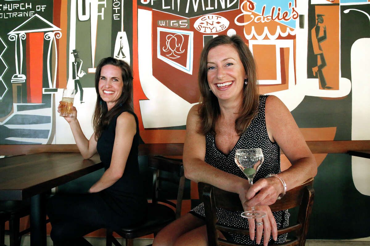 Gluten-Free Forever (GFF) founders Maren Caruso (left) and Erika Lenkert at Nopa in S.F.