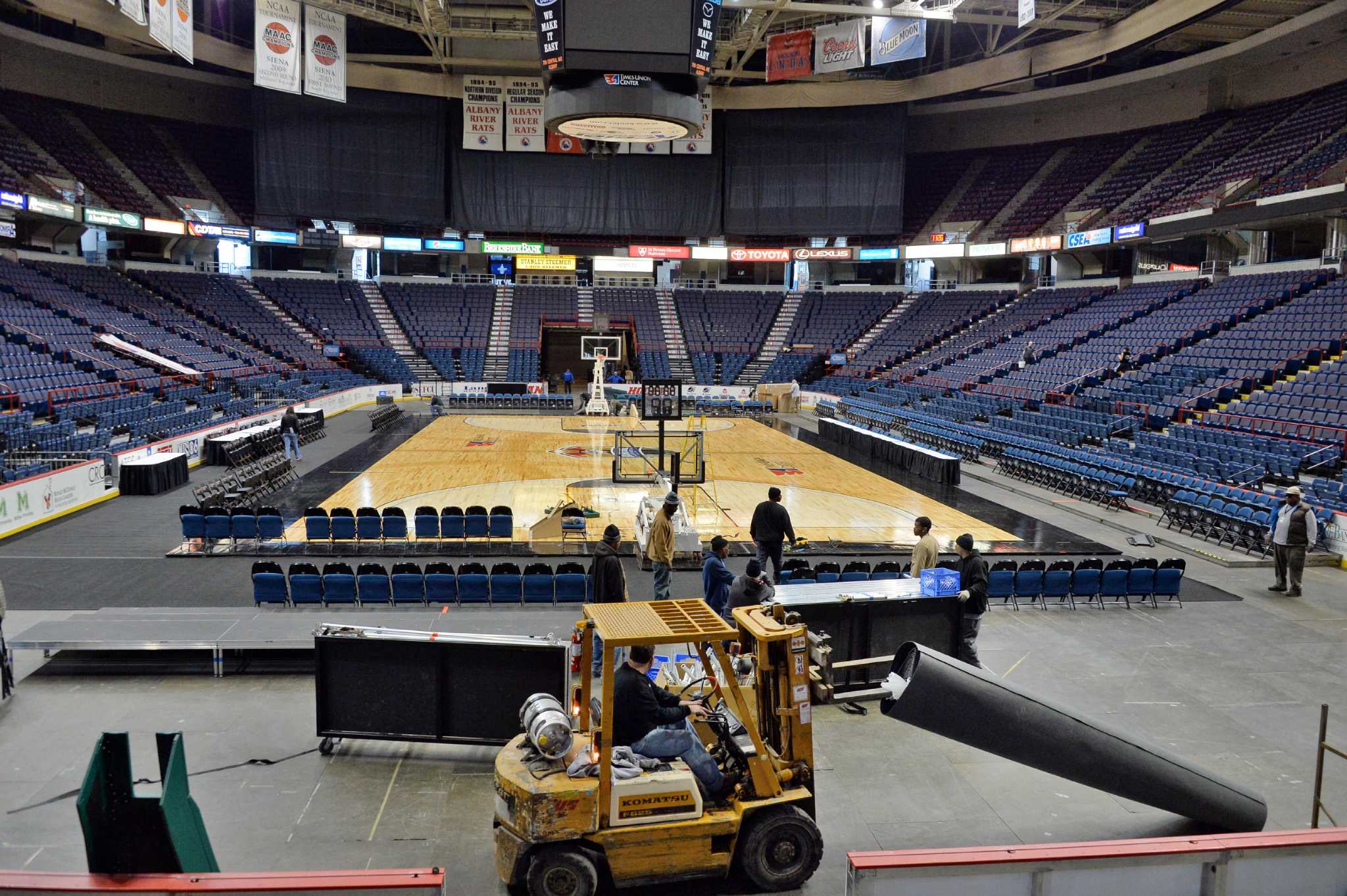 Times Union Center gets ready for MAAC Tournament