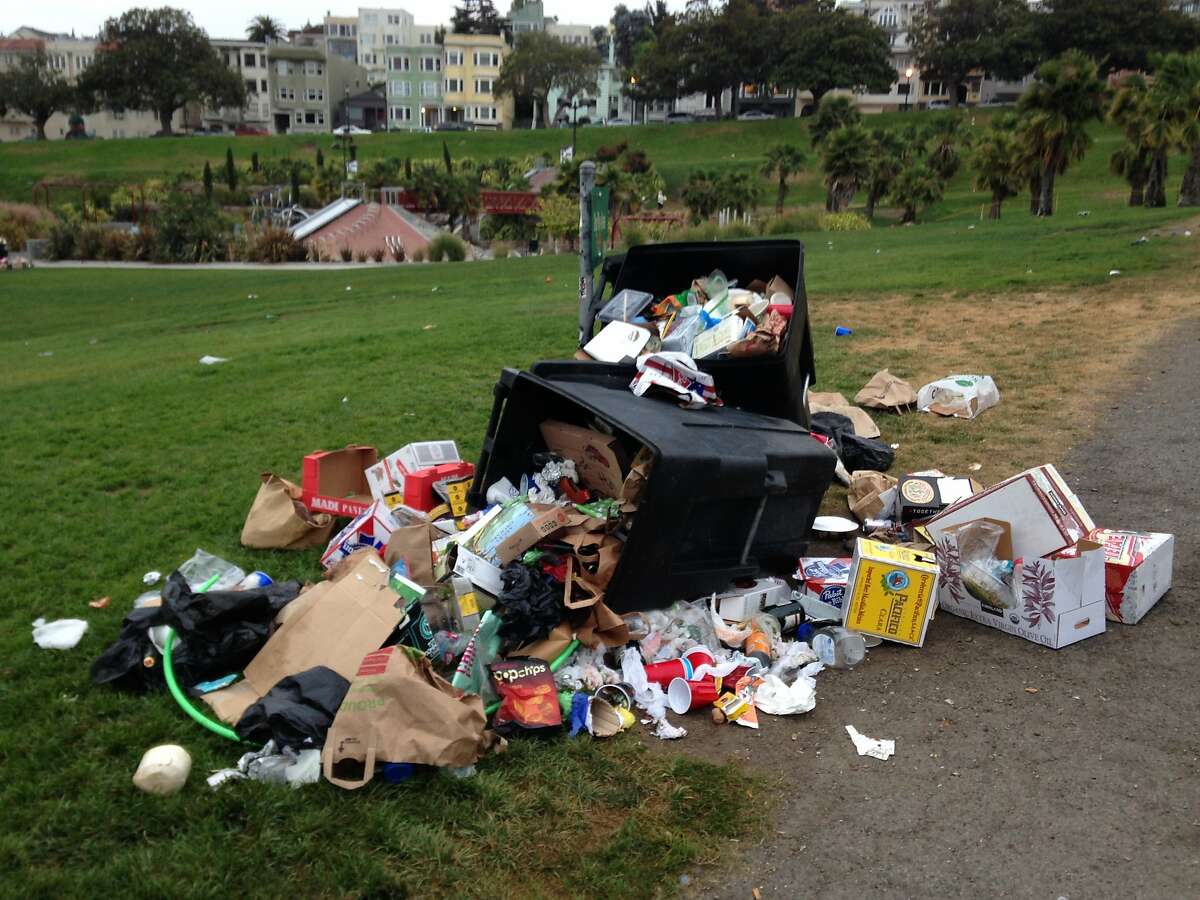 Garbage is a big problem at San Francisco's Dolores Park, costing the Recreation and Parks Department $400,000 a year in clean up costs.