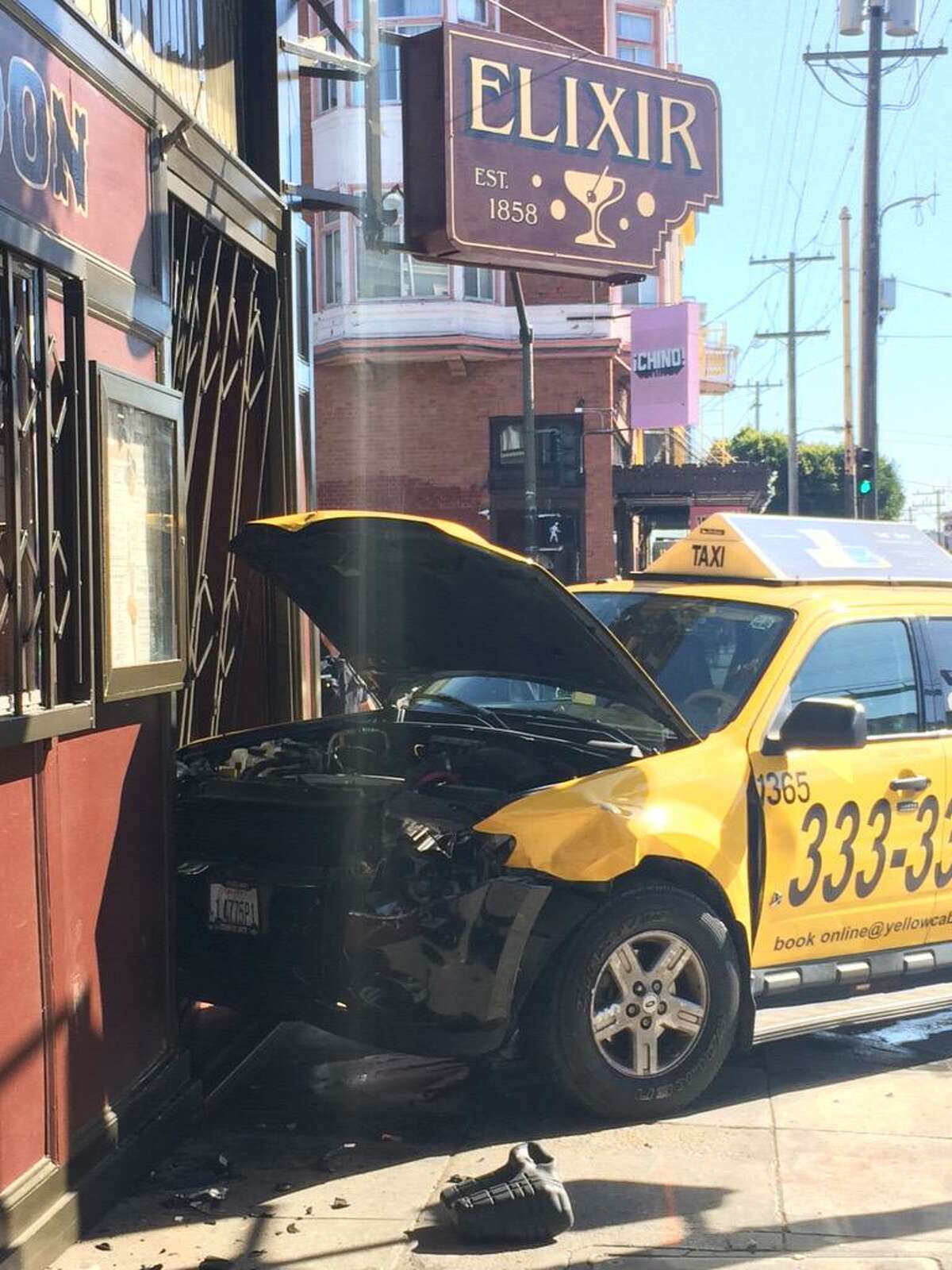 Uber And Taxi Collide In S.F., Sending Cab Into Mission Bar