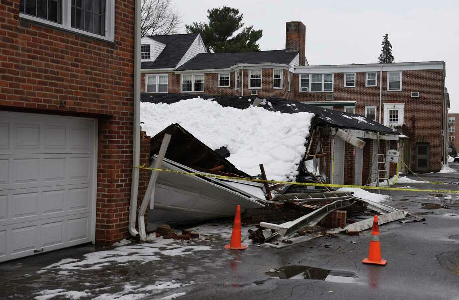 Snow causes garage roof collapse, cars damaged GreenwichTime