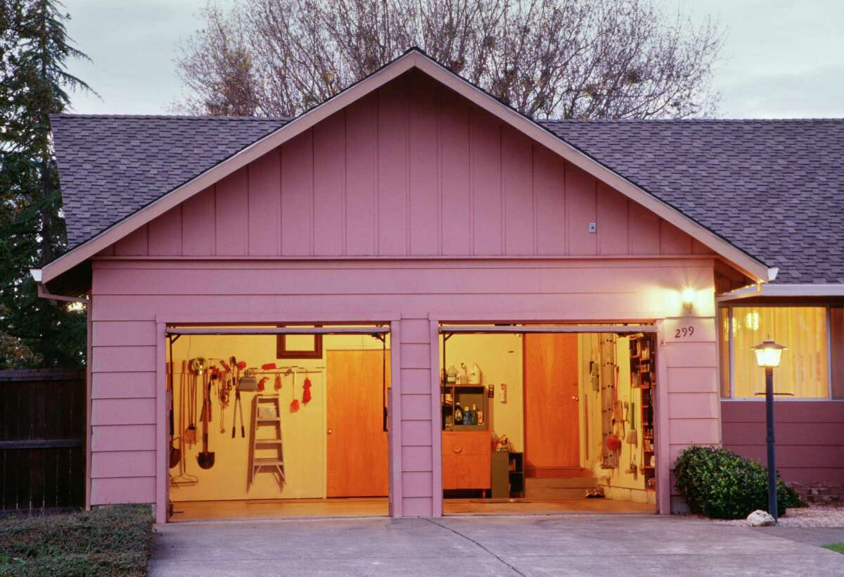 Organizing the garage can save time by making tools and other items easy to find. Cleaning up can also make room for a car.