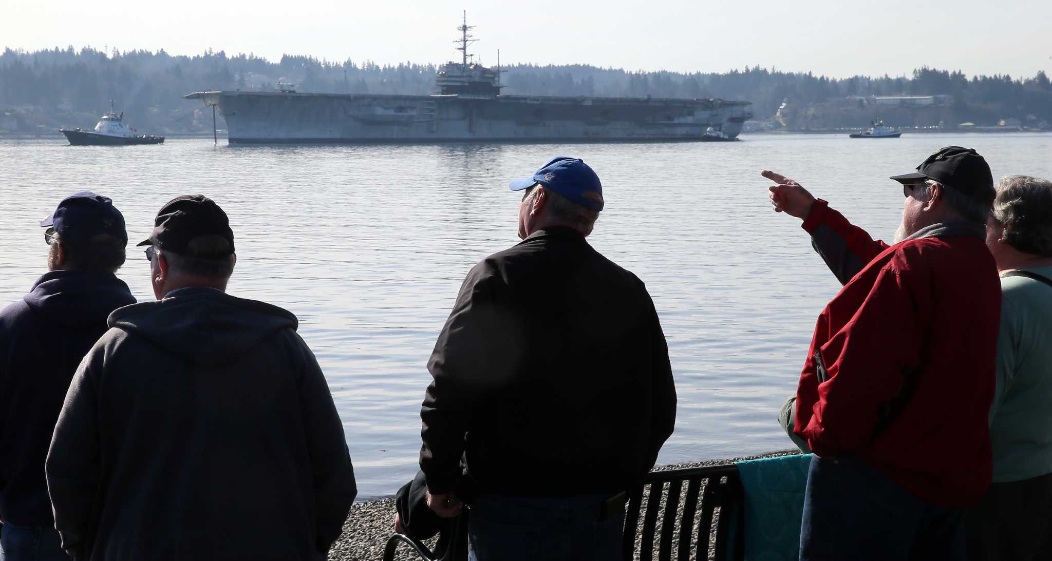USS Ranger, aircraft carrier in 'Top Gun,' begins its final journey