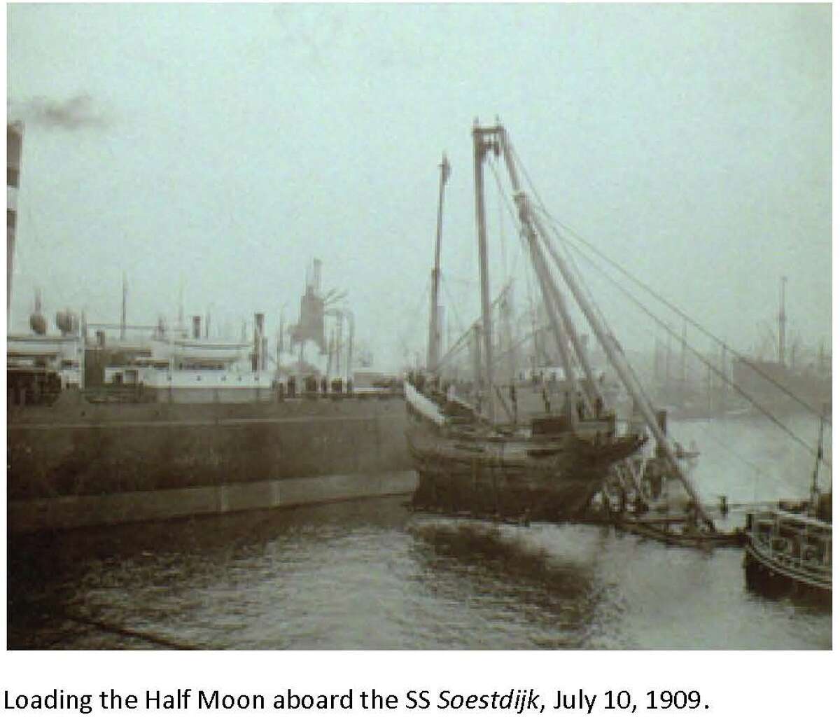 Photo showing the 1909 replica of the Half Moon from Dun's Review of 1909. (Provided photo)