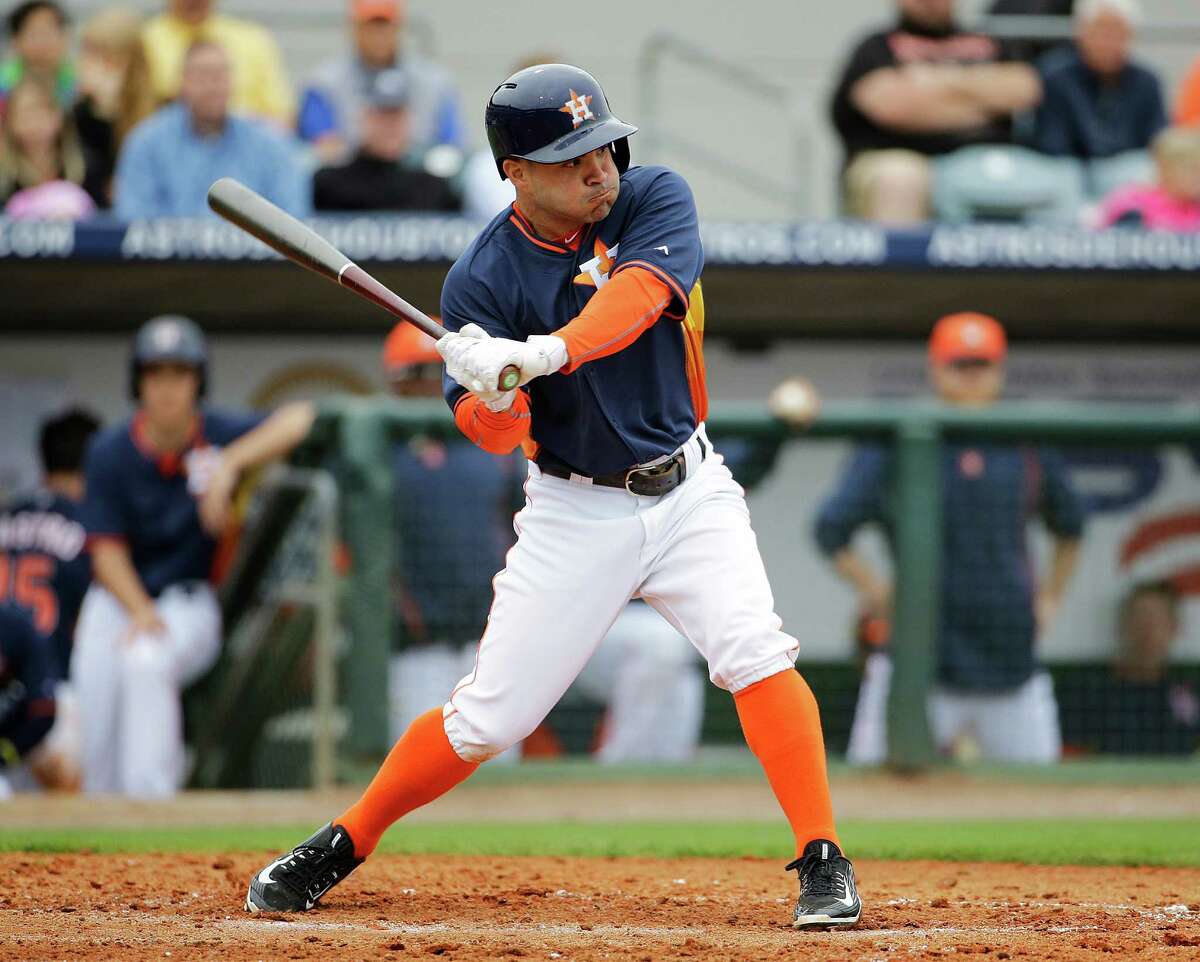Second baseman Jose Altuve went 1-for-3 in his spring training debut Saturday as the Astros faltered late in a 9-4 loss to the Yankees.
